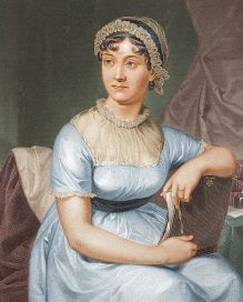 Jane Austen, from a drawing by sister Cassandra. credits: Wikipedia.